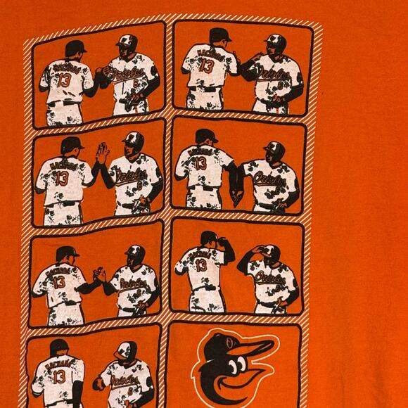 Orioles Manny Machado Jonathan Schoop Tee XL Player Design Series - Picture 3 of 6